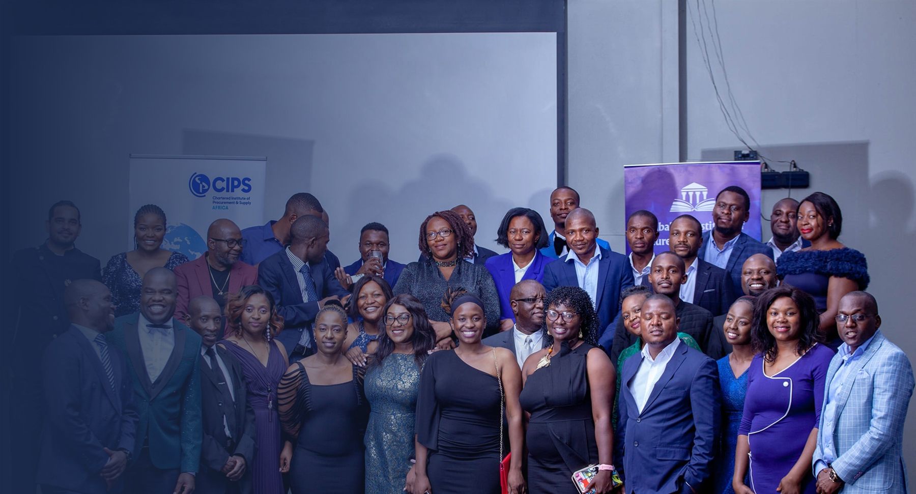 ZIPS members with CIPS Africa at an Institute gala evening